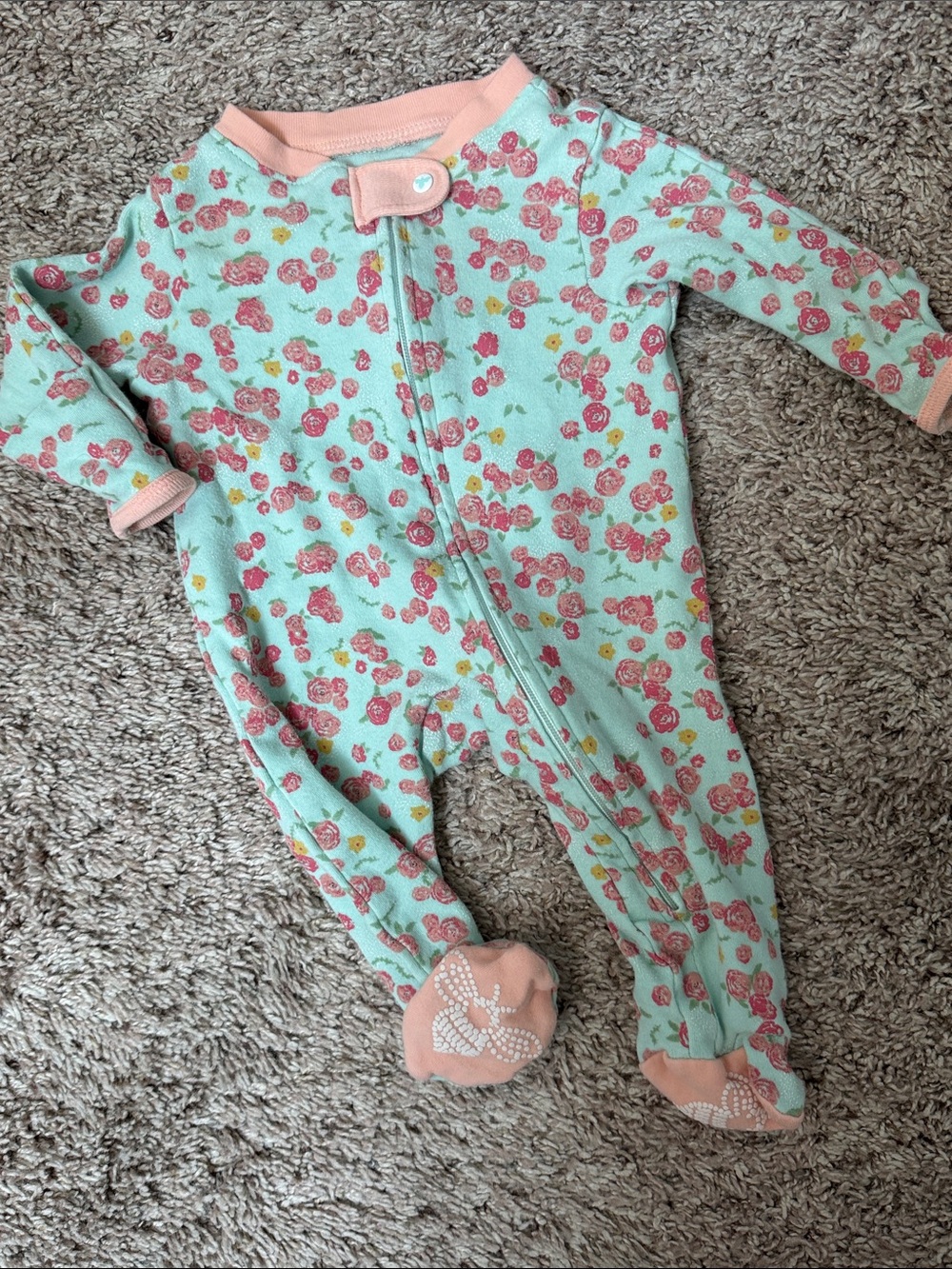 Burt’s Bees Baby floral footie